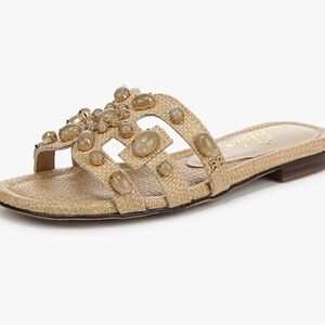 Sam Edelman Gold Embellished Sandals